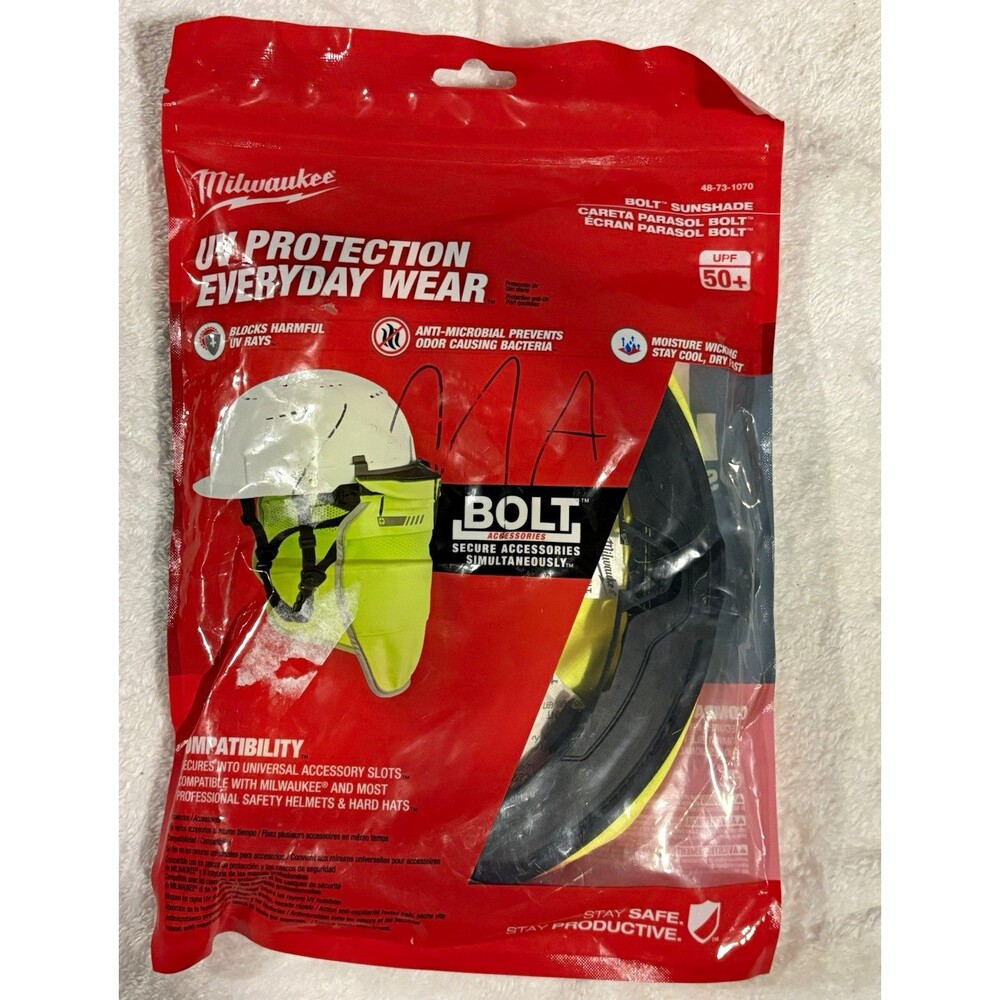 Milwaukee BOLT Sunshade UPF 50+ Hard Hat Sunshade Accessory 48-73-1070